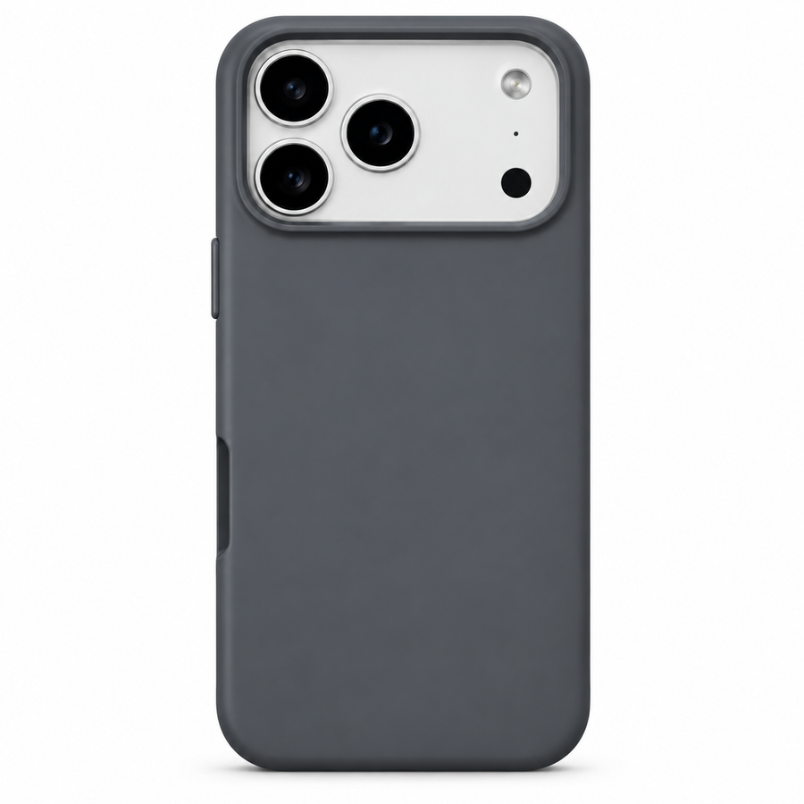 Coque iPhone en silicone Anthracite