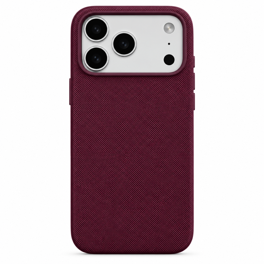 Coque iPhone texturée Bordeaux